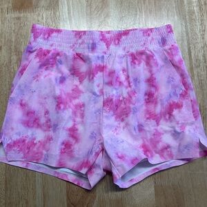 ZYIA Pink and Lavender Tie-Dye Athletic Shorts